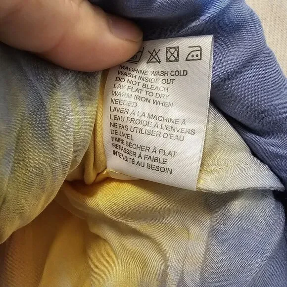 Chaser Smocked Tube Top With Tiered Ruffle Tie Dye Red Yellow Blue Rainbow XS - Picture 6 of 7